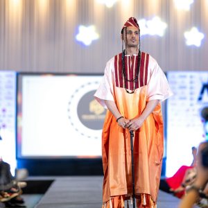 Crown of Heritage Collection – Regal Flame Agbada Set
